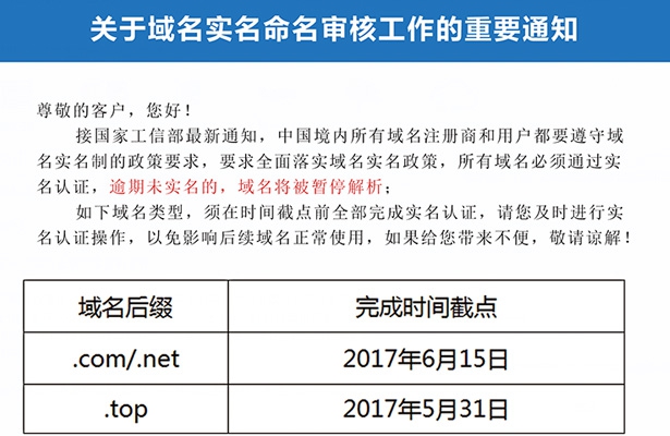 看到請點擊-域名實名認證審核重要通知